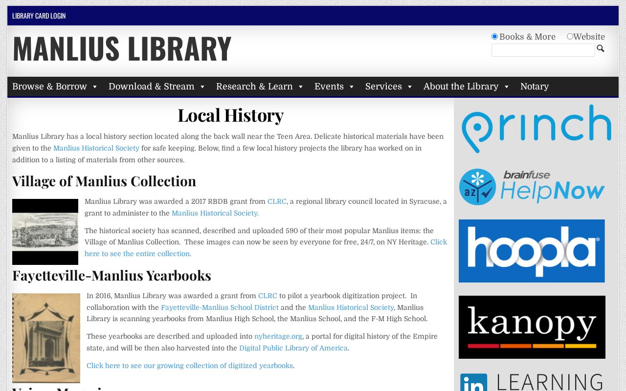 Manlius previous residents house history research at the Manlius Library