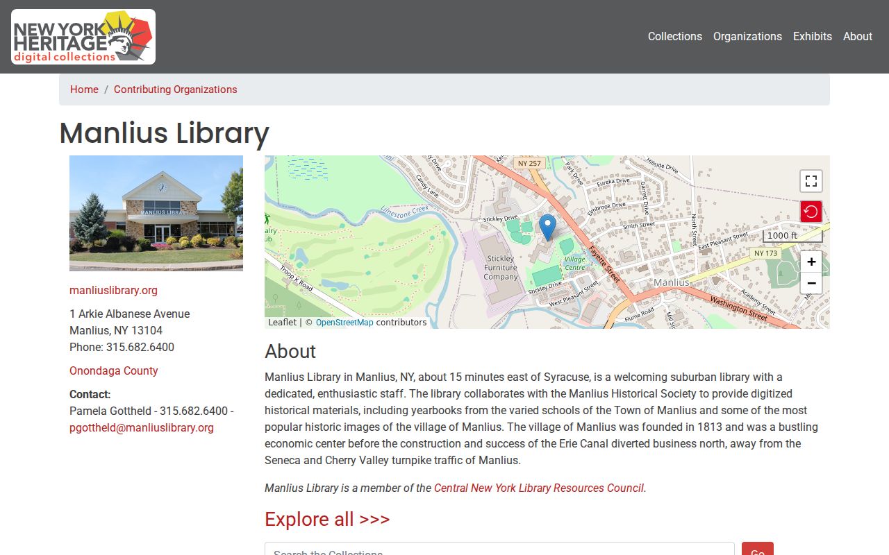 Manlius city directory research at the Manlius Library digitized collections page